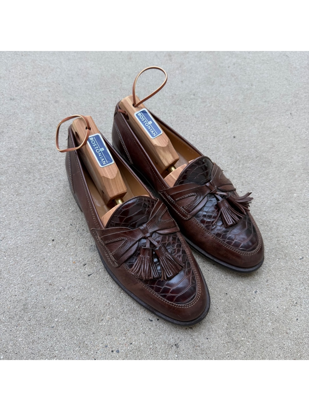 Johnston Murphy Tassel Loafers Mens 8M Brown Leather Tassel Classic